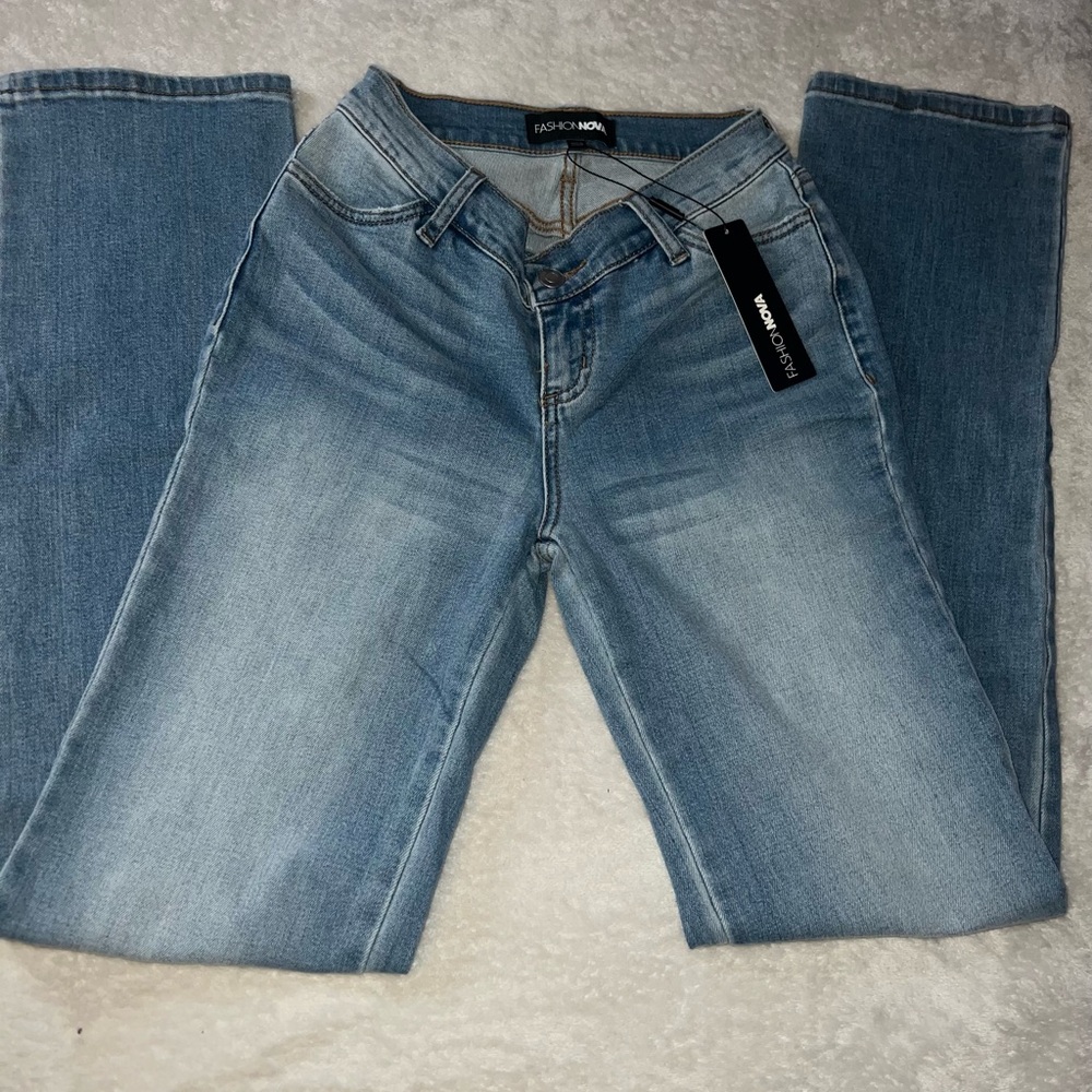Fashion Nova V Cut Straight Leg Jeans